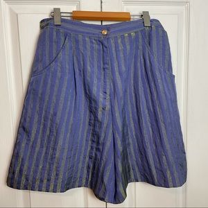 90s Metallic Striped Shorts